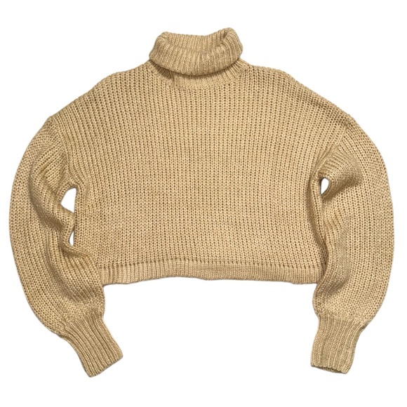 Mable Sweaters - NWT Mable Anthropologie Chunky Knit Turtleneck Cropped Sweater Oversized Large